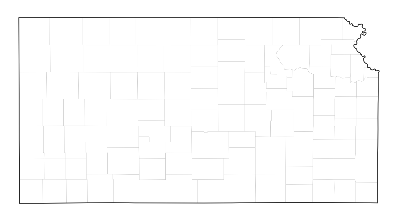 Kansas blank map