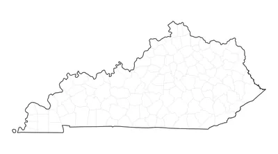 Kentucky blank map