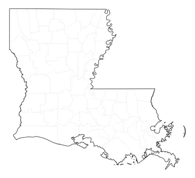 Louisiana blank map