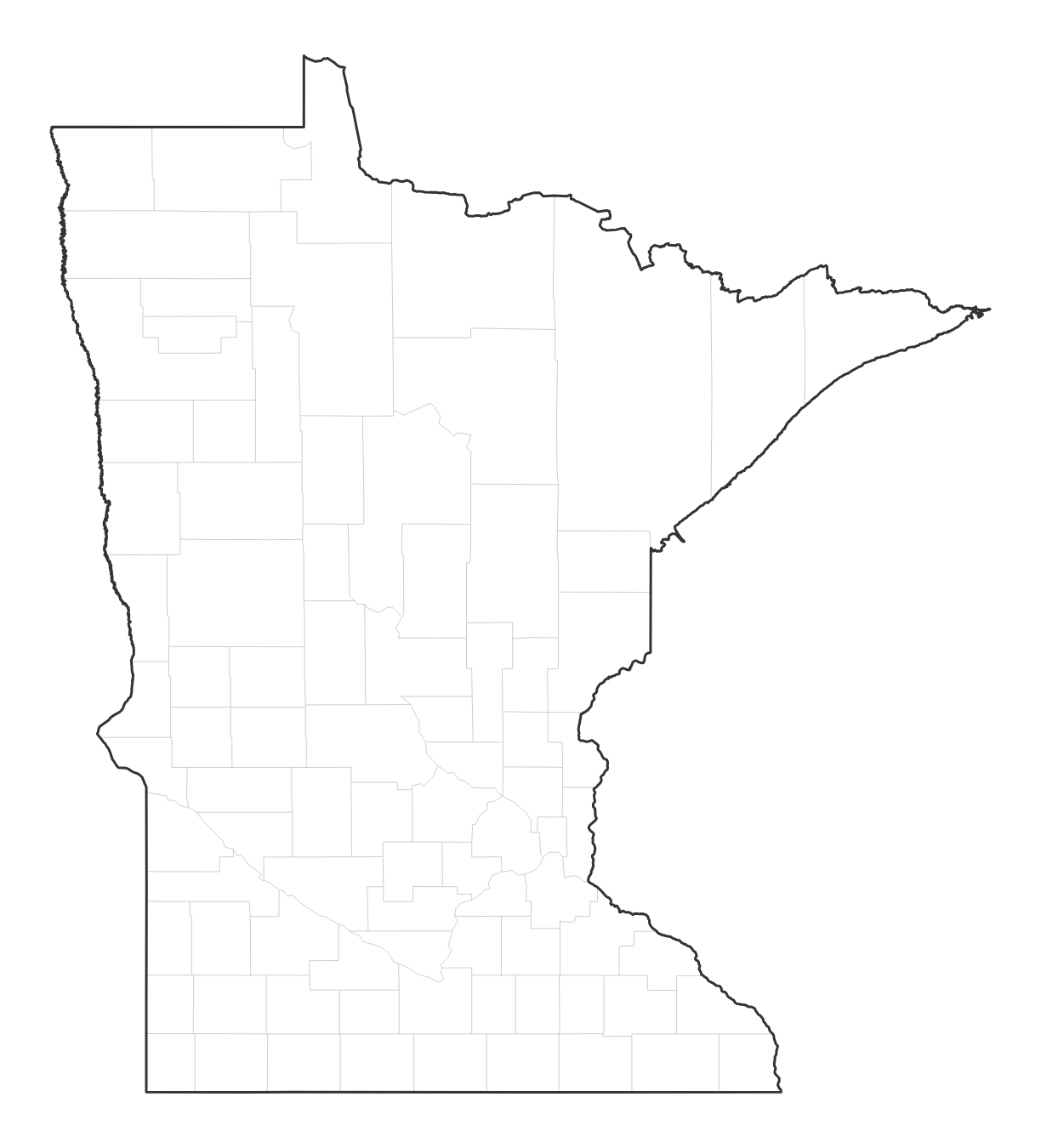 Minnesota blank map