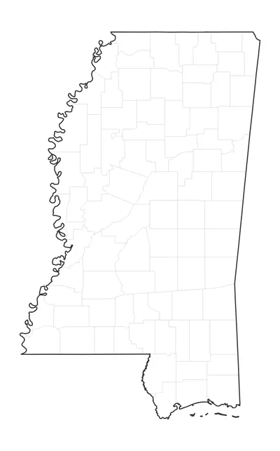 Mississippi blank map