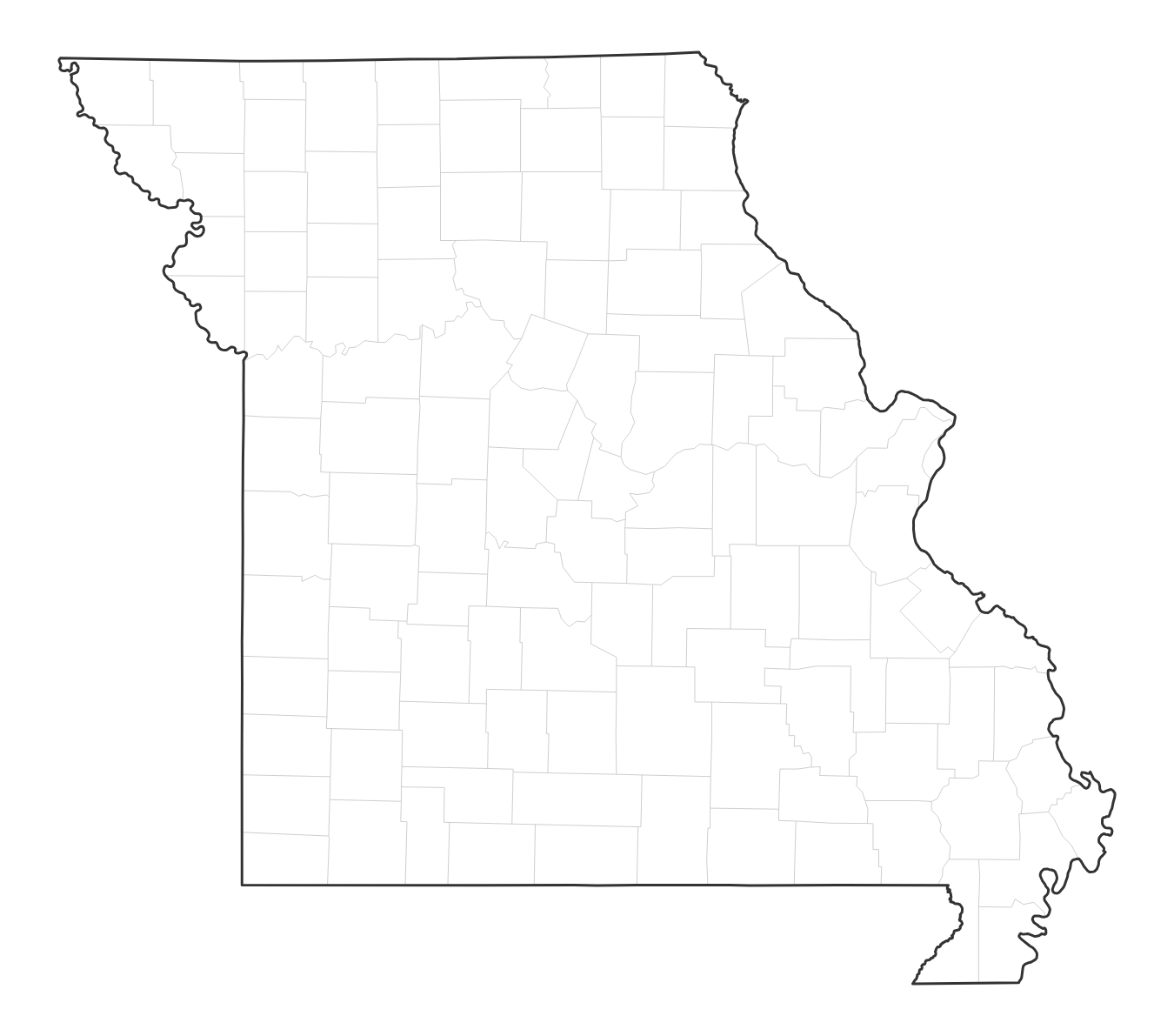 Missouri blank map