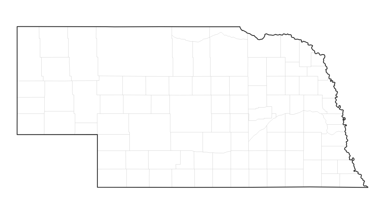 Nebraska blank map