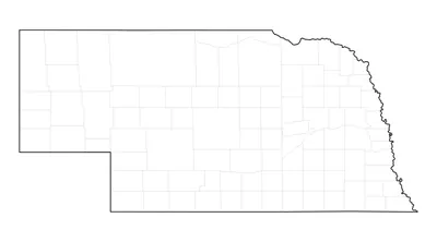Nebraska blank map