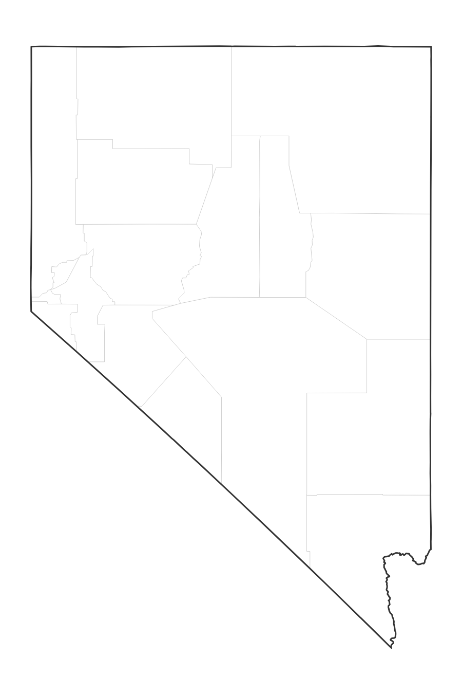 Nevada blank map