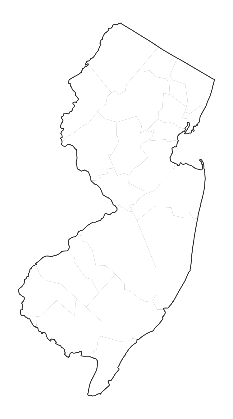 New Jersey blank map