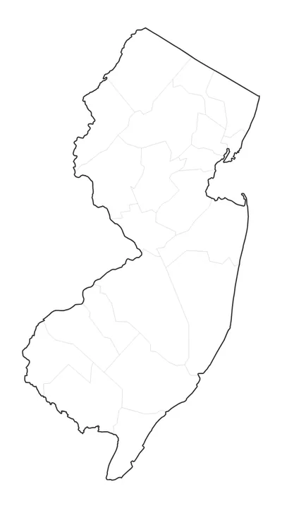 New Jersey blank map