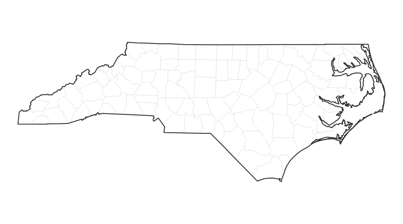 North Carolina blank map