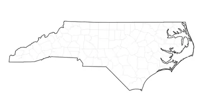 North Carolina blank map