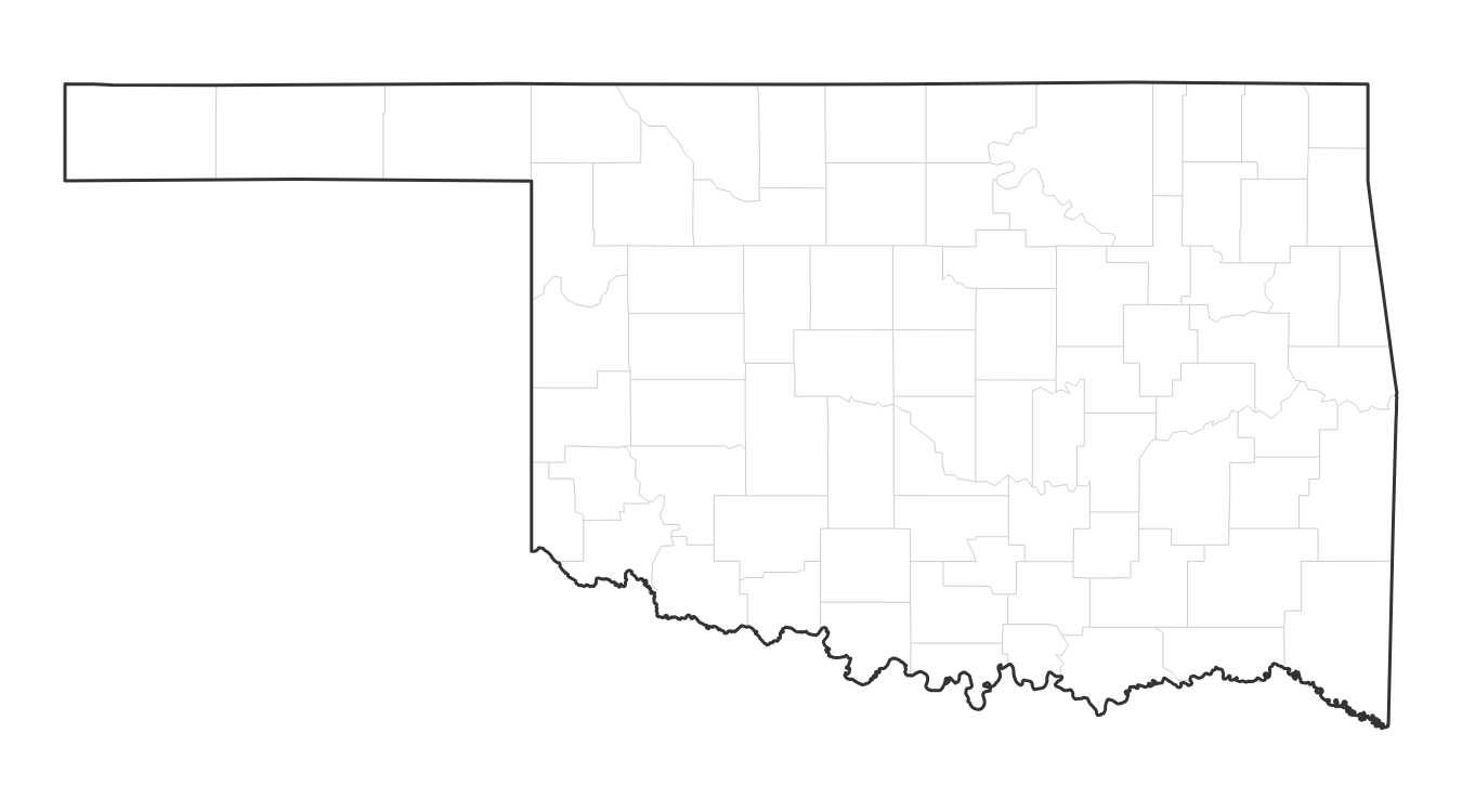 Oklahoma blank map