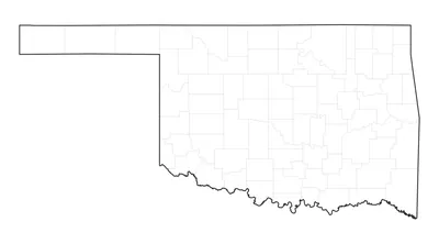 Oklahoma blank map