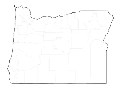 Oregon blank map