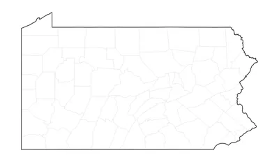 Pennsylvania blank map