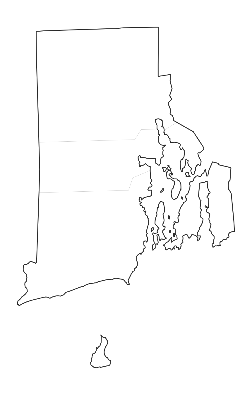 Rhode Island blank map
