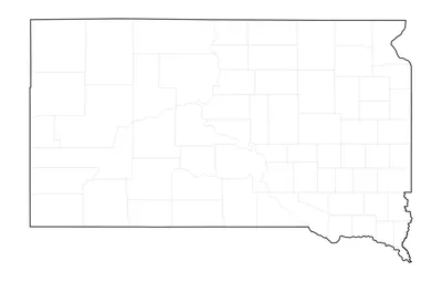 South Dakota blank map