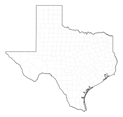 Texas blank map