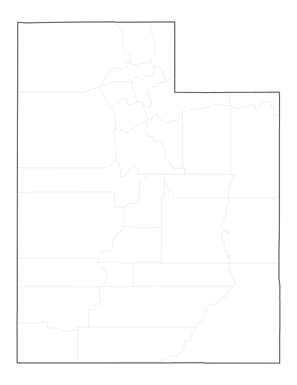 Utah blank map