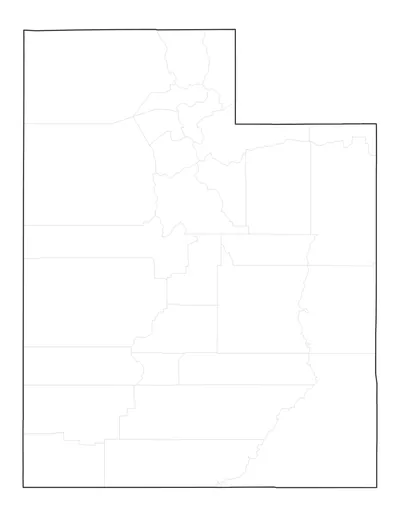 Utah blank map