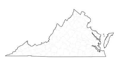 Virginia blank map