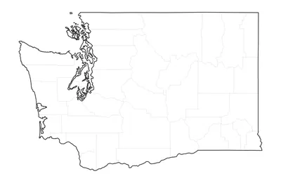 Washington blank map