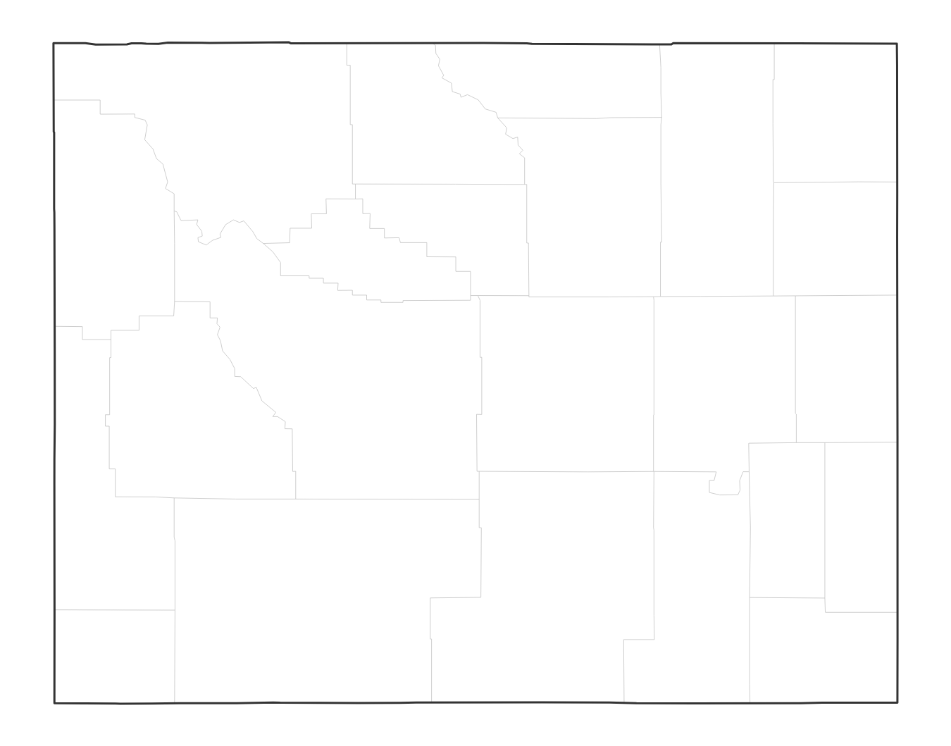 Wyoming blank map