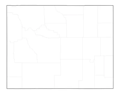 Wyoming blank map