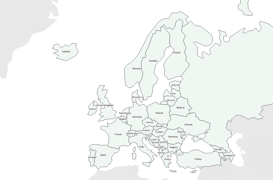 Europe Labeled Map