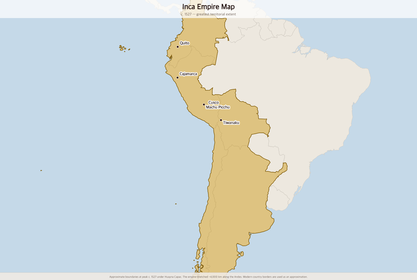 Inca Empire Map