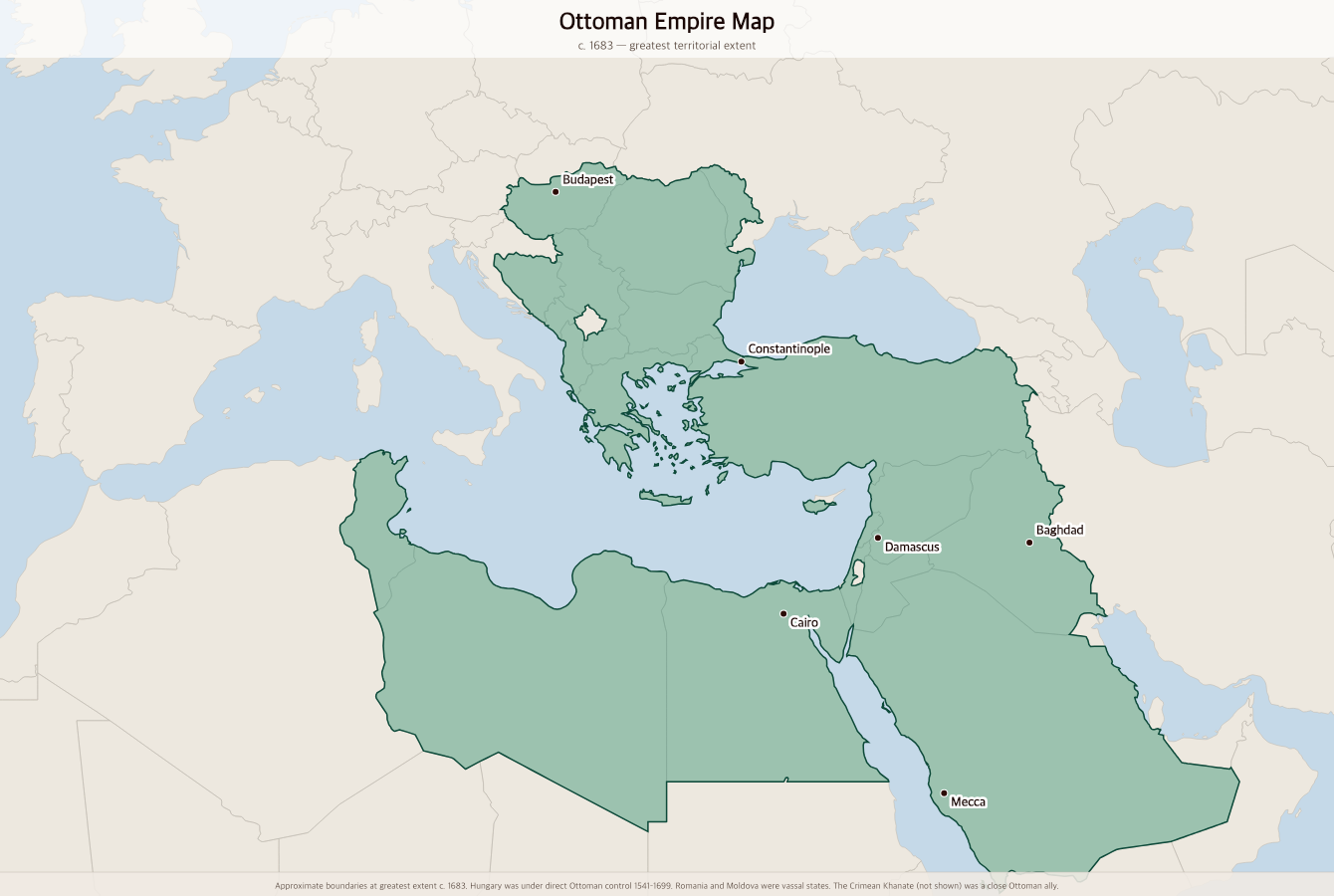 Ottoman Empire Map - free printable