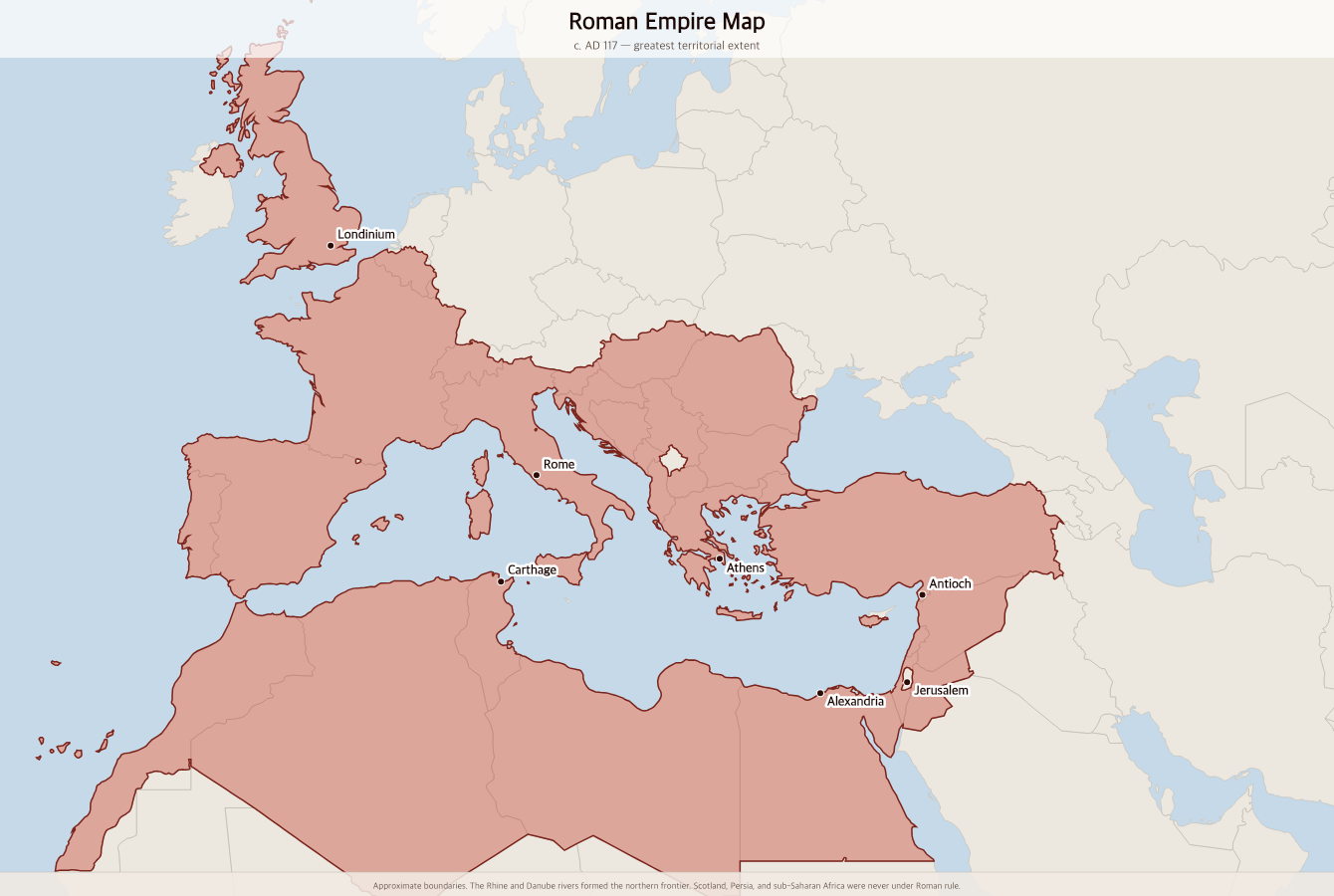 Roman Empire Map - free printable
