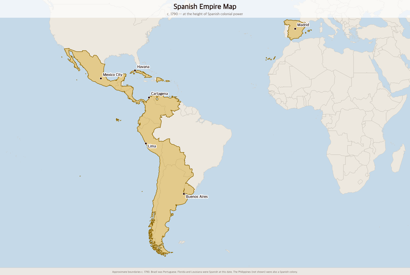 Spanish Empire Map