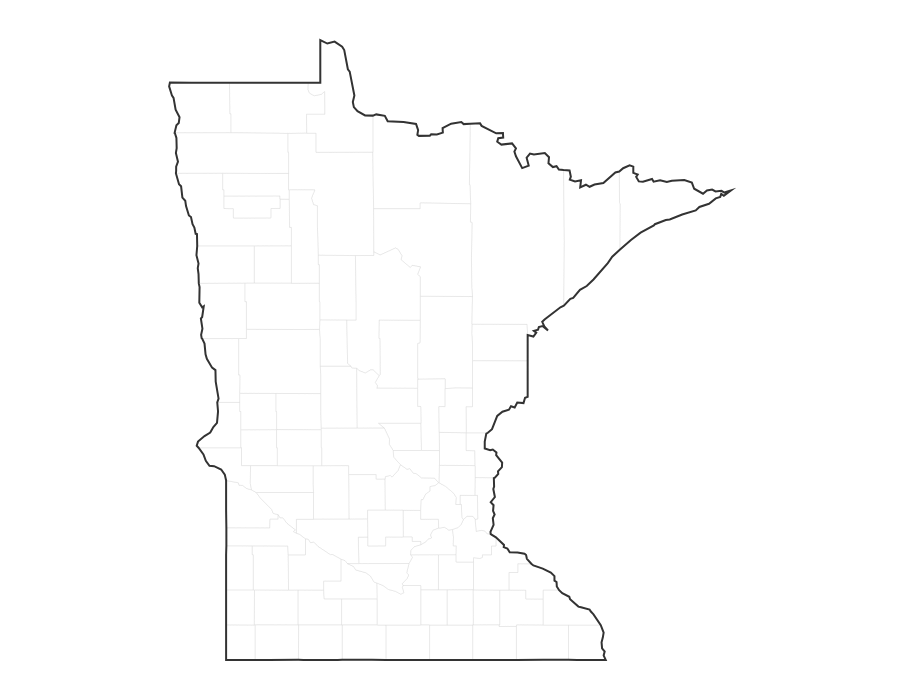 Blank Map of Minnesota - free printable