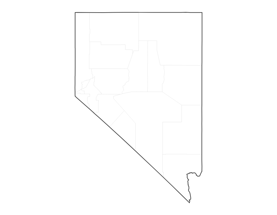 Blank Map of Nevada - free printable