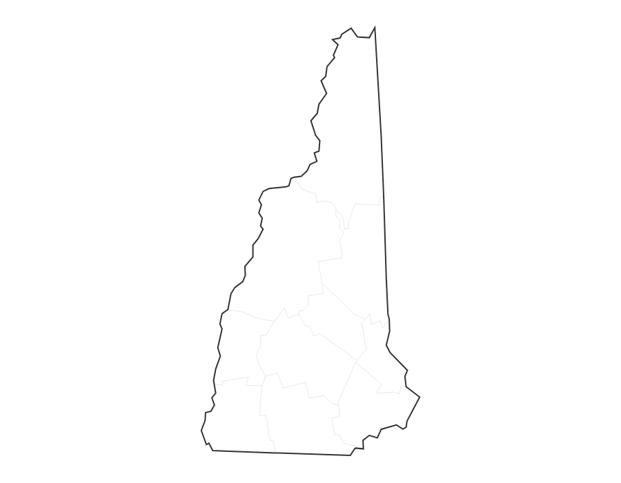 Blank Map of New Hampshire - free printable
