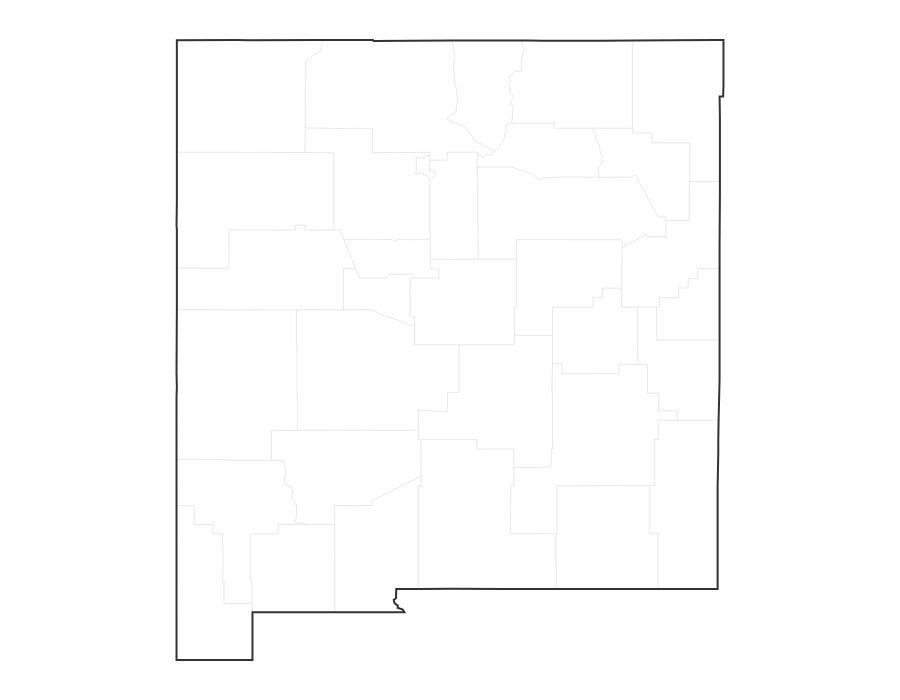 Blank Map of New Mexico - free printable