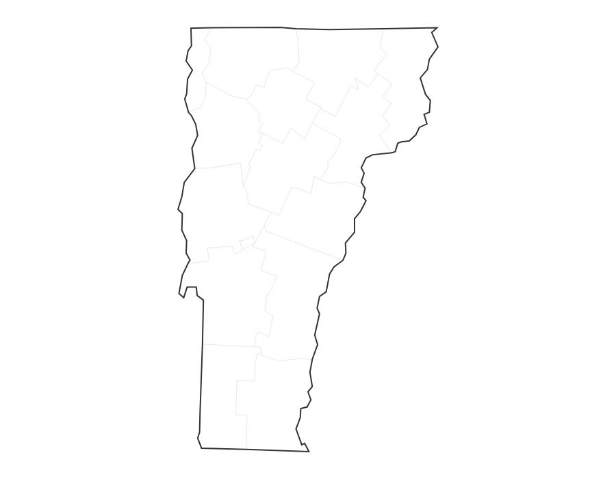 Blank Map of Vermont - free printable