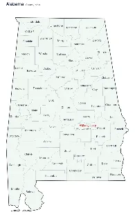Alabama County Map