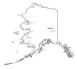 Alaska Map with Cities