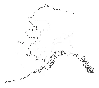 Blank Map of Alaska