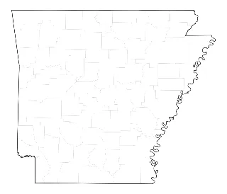 Blank Map of Arkansas