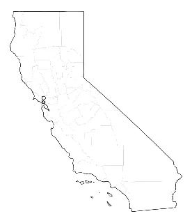 Blank Map of California