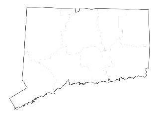 Blank Map of Connecticut