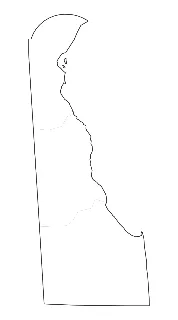 Blank Map of Delaware