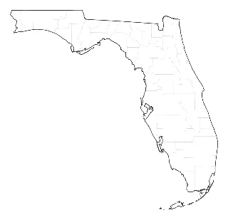 Blank Map of Florida