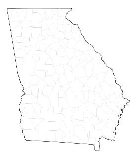Blank Map of Georgia