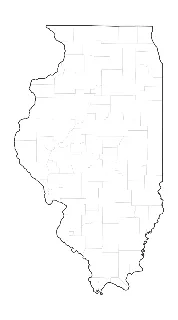Blank Map of Illinois