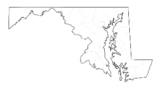 Blank Map of Maryland