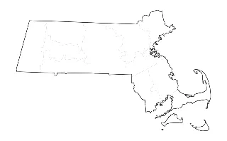 Blank Map of Massachusetts