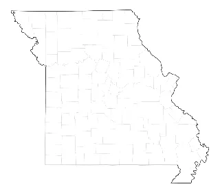 Blank Map of Missouri