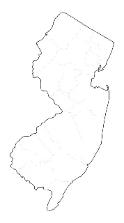 Blank Map of New Jersey
